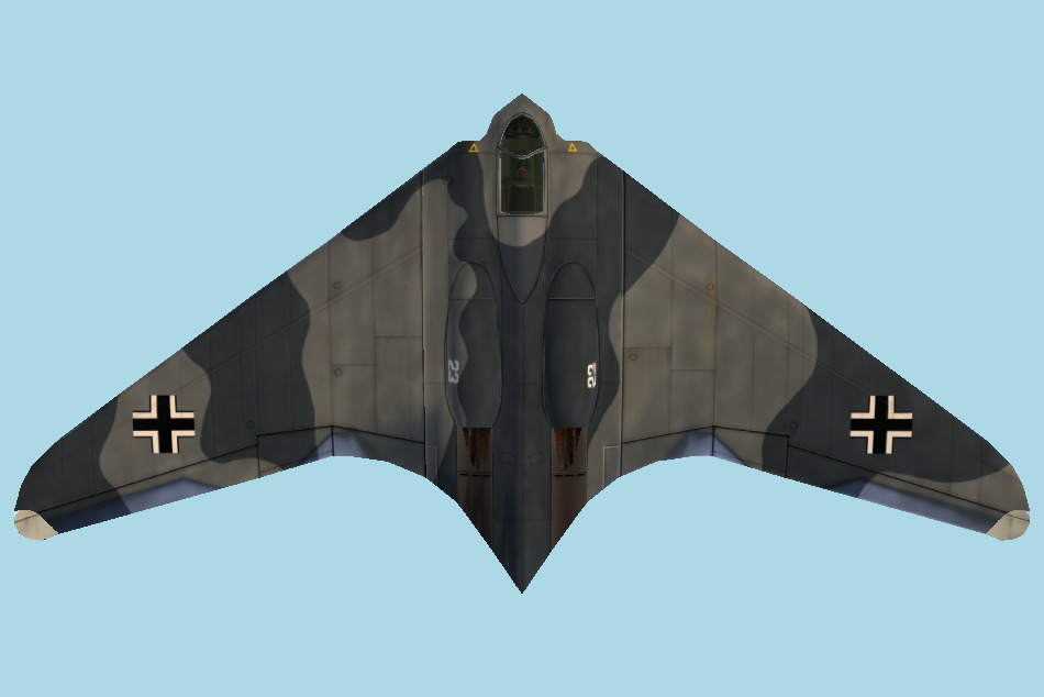 Horten Ho 229 German Fighter Aircraft 3d model